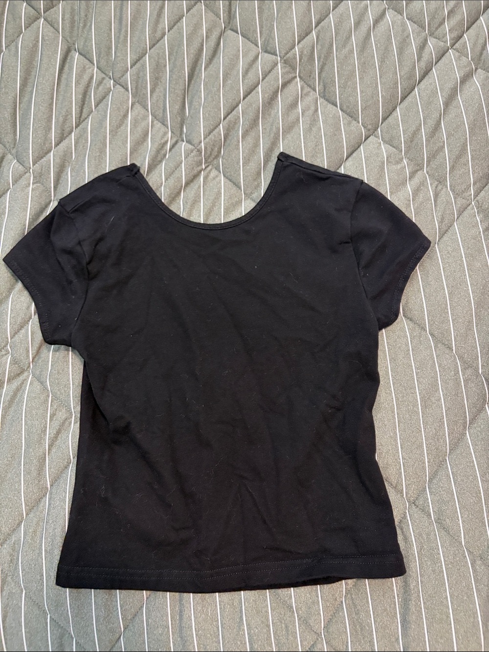 Edikted Black Short Sleeve Scoop Neck Tee